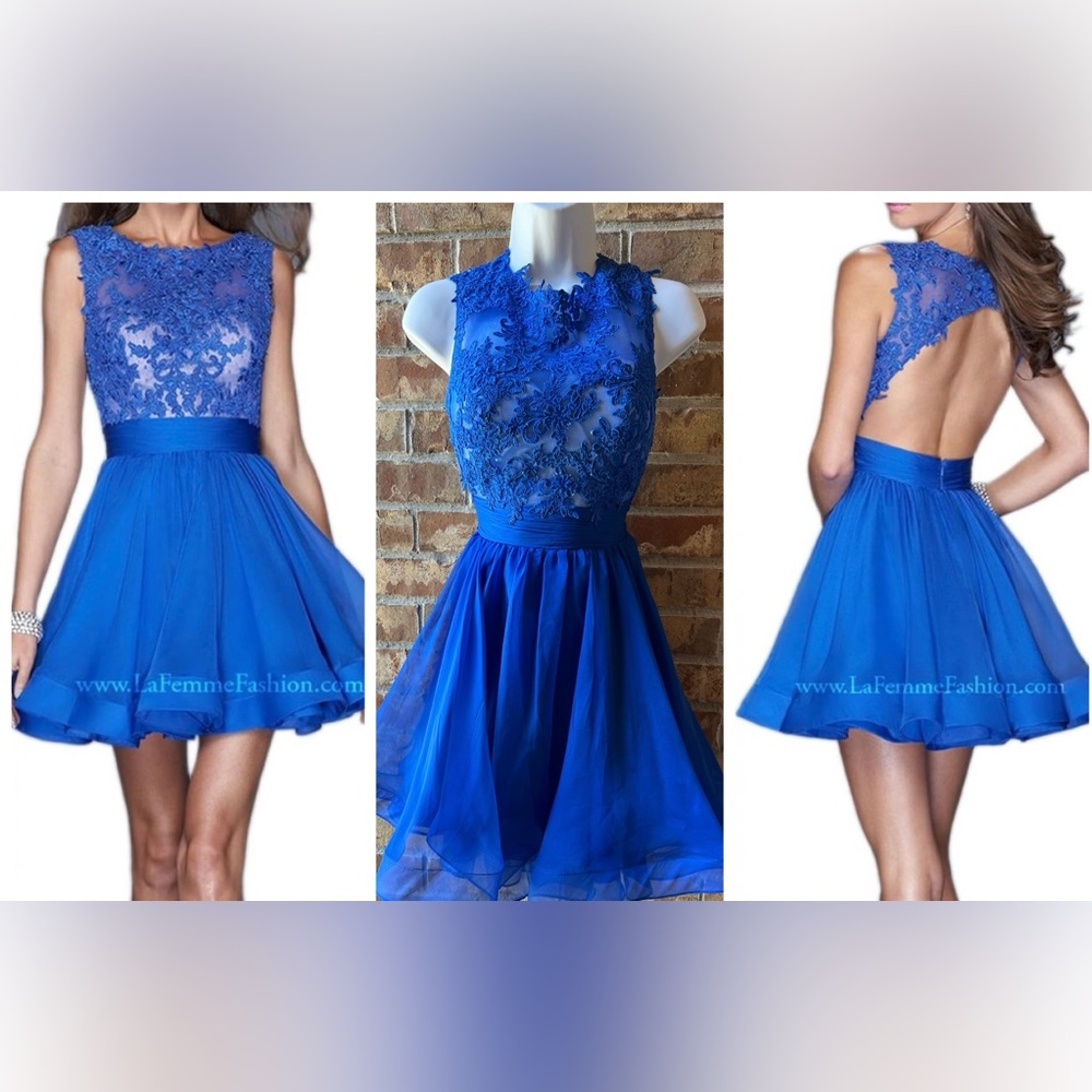 ROYAL BLUE SHORT FORMAL DRESS SIZE 6